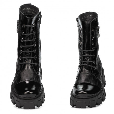 Damenstiefel 3358 schwarz kombiniert