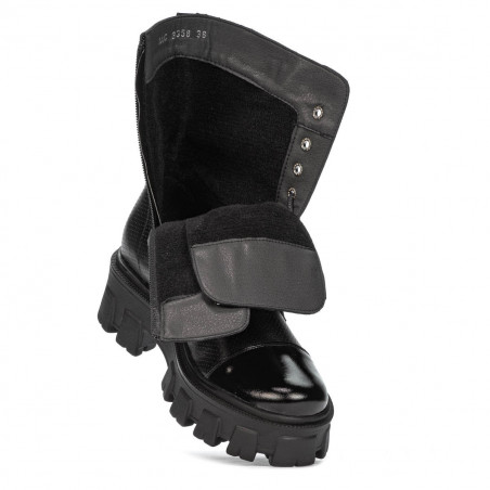 Damenstiefel 3358 schwarz kombiniert
