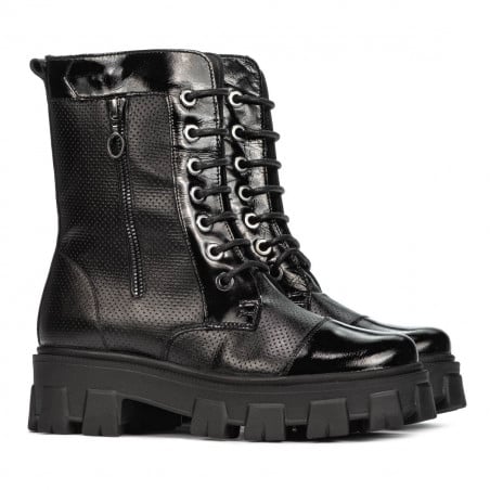 Damenstiefel 3358 schwarz kombiniert