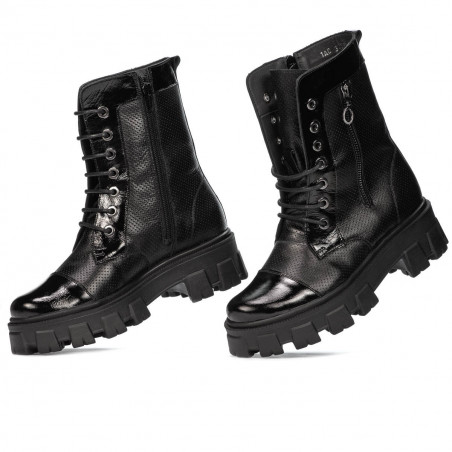 Damenstiefel 3358 schwarz kombiniert
