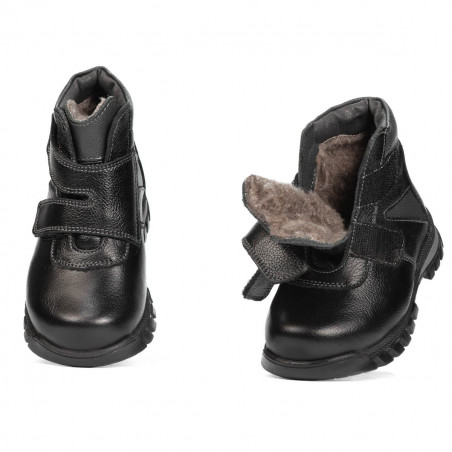 Kleine Kinderschuhe 105c schwarz kombiniert