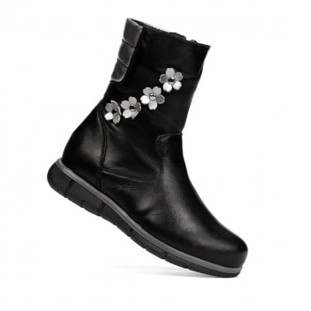 Kleine Kinderstiefel 107c schwarz kombiniert
