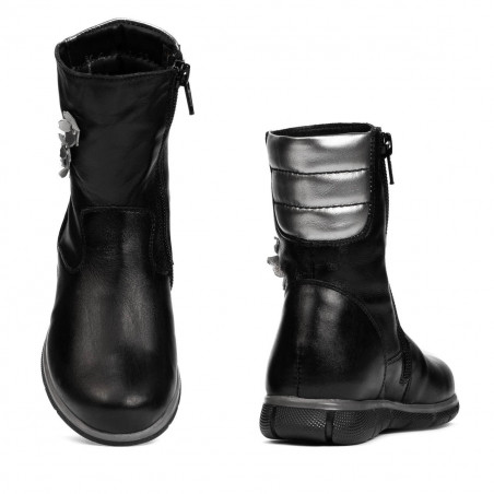 Kleine Kinderstiefel 107c schwarz kombiniert
