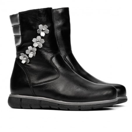 Kleine Kinderstiefel 107c schwarz kombiniert
