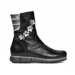 Kleine Kinderstiefel 107c schwarz kombiniert