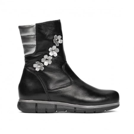 Kleine Kinderstiefel 107c schwarz kombiniert