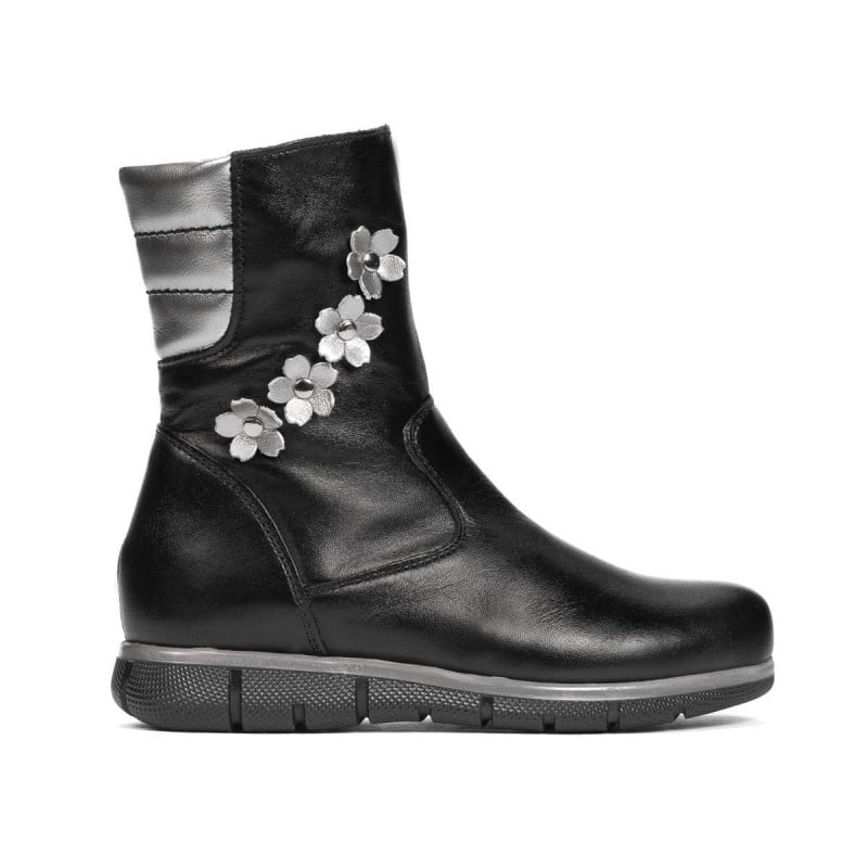 Kleine Kinderstiefel 107c schwarz kombiniert
