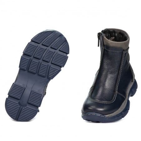 Kleine Kinderschuhe 108c Indigo kombiniert