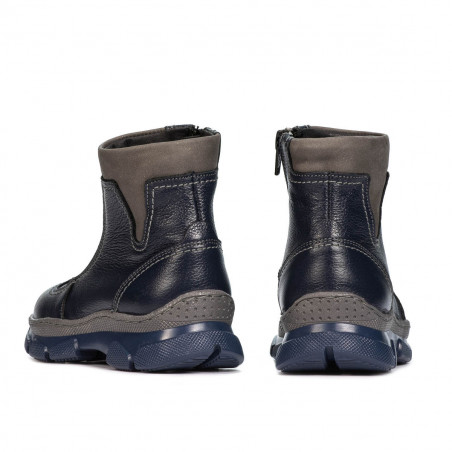 Kleine Kinderschuhe 108c Indigo kombiniert