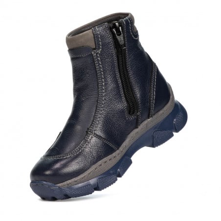 Kleine Kinderschuhe 108c Indigo kombiniert