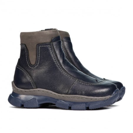 Kleine Kinderschuhe 108c Indigo kombiniert