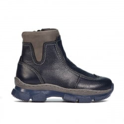 Kleine Kinderschuhe 108c Indigo kombiniert