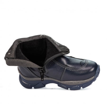 Kleine Kinderschuhe 108c Indigo kombiniert
