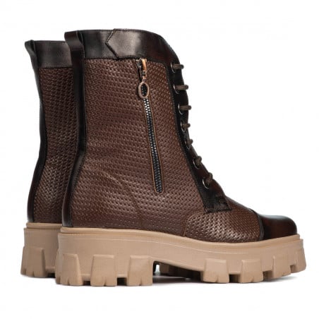 Damenstiefeletten 3358 a braun kombiniert