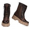 Damenstiefeletten 3358 a braun kombiniert
