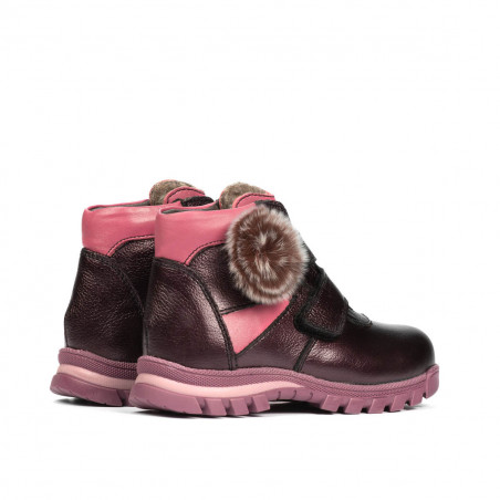 Kleine Kinderstiefel 104c in Perlmutt-Lila kombiniert