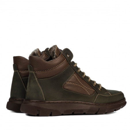 Herrenschuhe 4128 Tuxon Khaki kombiniert