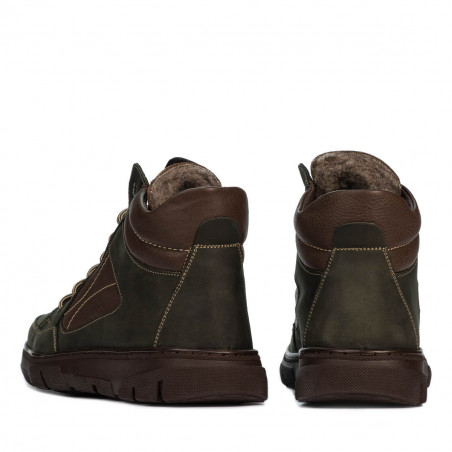Herrenschuhe 4128 Tuxon Khaki kombiniert