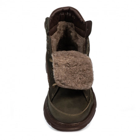 Herrenschuhe 4128 Tuxon Khaki kombiniert