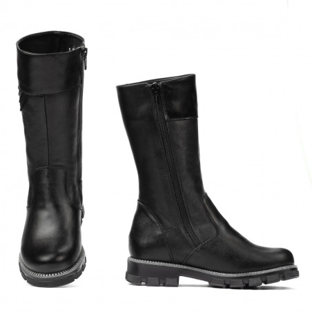 Kinderstiefel 3026 schwarz kombiniert