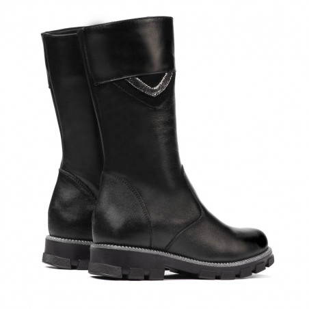 Kinderstiefel 3026 schwarz kombiniert
