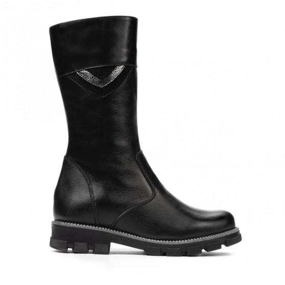 Kinderstiefel 3026 schwarz kombiniert