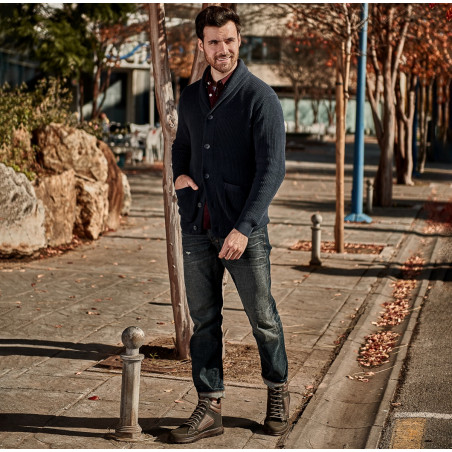 Herrenschuhe 4128 Tuxon Khaki kombiniert