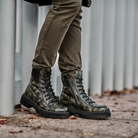 Damenstiefel 3362 khaki Camouflage