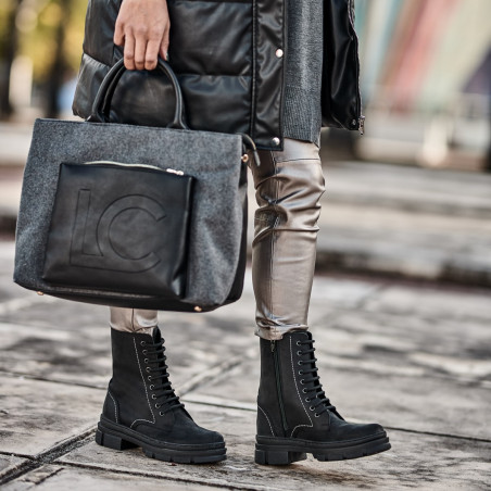 Damenstiefeletten 3366 Tuxon Schwarz