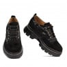 Damen Freizeitschuhe 6043 in schwarzem Velours kombiniert