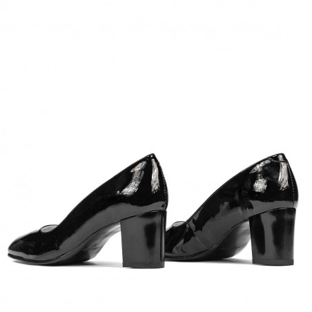 Damen elegante Schuhe 1268 Lack schwarz