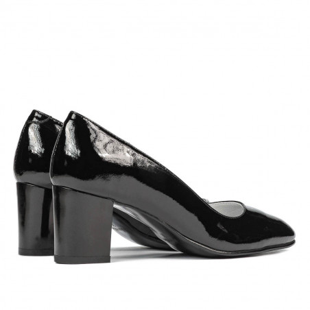 Damen elegante Schuhe 1268 Lack schwarz