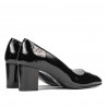 Damen elegante Schuhe 1268 Lack schwarz