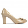 Elegante Damenschuhe 1245 Lack Beige