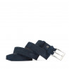 Herrengürtel 05b blau Veloursleder