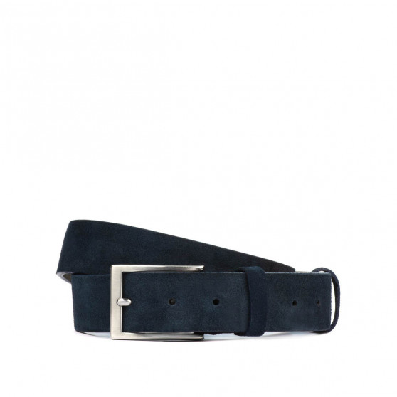 Herrengürtel 05b blau Veloursleder Herrengürtel 05b blau Veloursleder