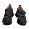 Damenhalbschuhe 6043 Indigo Wildleder kombiniert
