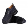 Damenhalbschuhe 6043 Indigo Wildleder kombiniert