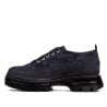 Damenhalbschuhe 6043 Indigo Wildleder kombiniert
