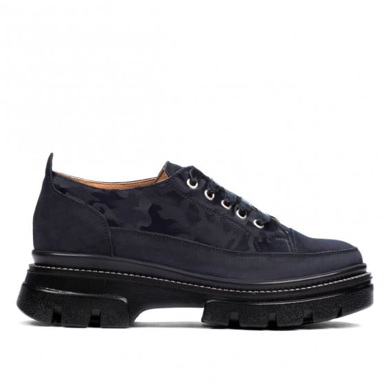 Damenhalbschuhe 6043 Indigo Wildleder kombiniert Damenhalbschuhe 6043 Indigo Wildleder kombiniert
