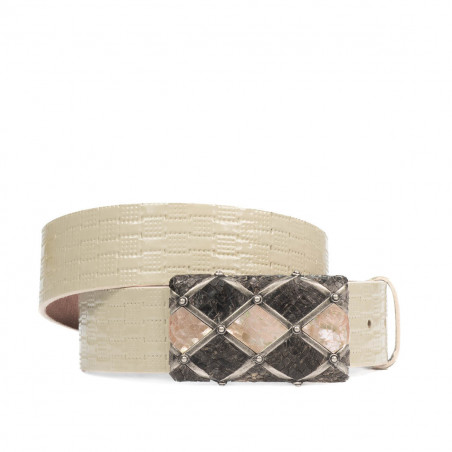 Unisex Gürtel 05ld Lack Beige