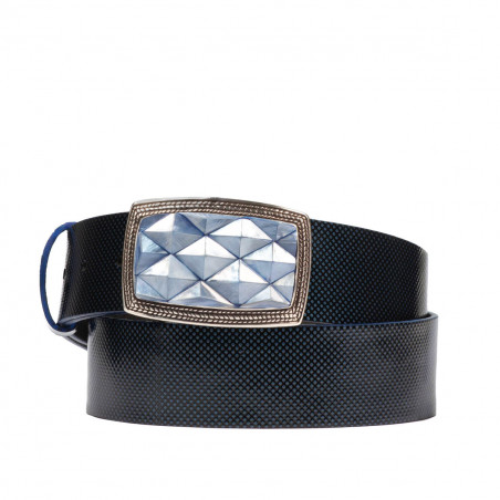 Unisex-Gürtel 07ld Lack Blau