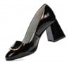 Damen Elegante Schuhe 1291 Lack Schwarz