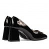 Damen Elegante Schuhe 1291 Lack Schwarz