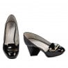 Damen Elegante Schuhe 1291 Lack Schwarz