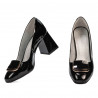 Damen Elegante Schuhe 1291 Lack Schwarz