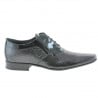Elegante Herrenschuhe 798 Krokodilleder lack schwarz