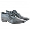 Elegante Herrenschuhe 798 Krokodilleder lack schwarz