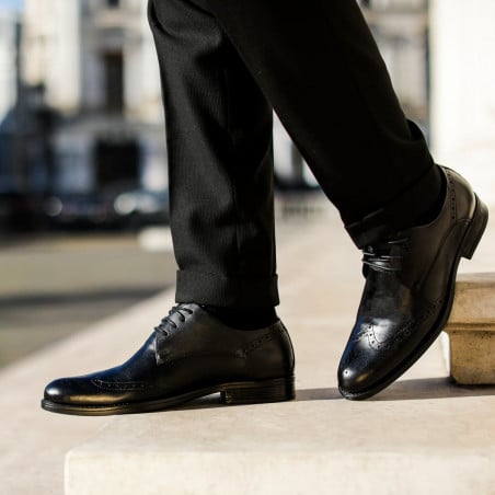 Elegante Herrenschuhe 908 schwarz