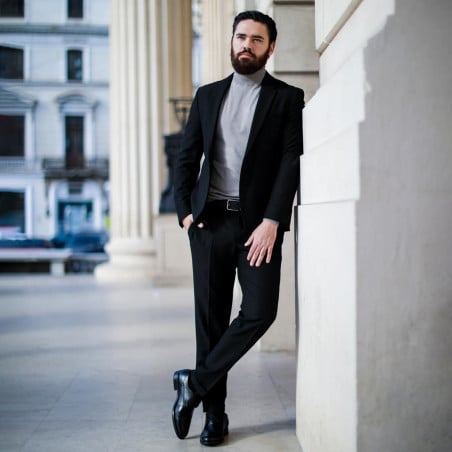 Elegante Herrenschuhe 908 schwarz